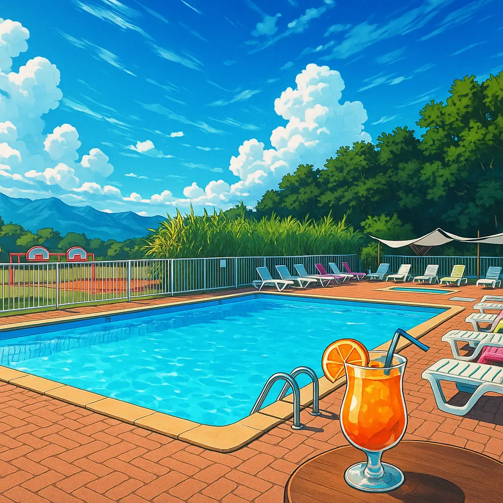 Piscine chauffée camping proche de Céret